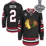 Chicago Blackhawks #2 2014 Stadium Series Youth Duncan Keith Premier Black With 2015 Stanley Cup Finals Patch Jersey Sale Size S/M|L/XL