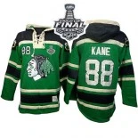 Chicago Blackhawks Old Time Hockey #88 St. Patrick's Day McNary Lace Hoodie Patrick Kane Authentic Green With 2015 Stanley Cup Finals Patch Jersey Sale Size 48/M|50/L|52/XL|54/XXL|56/XXXL