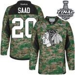 Chicago Blackhawks #20 Veterans Day Practice Brandon Saad Premier Camo With 2015 Stanley Cup Finals Patch Jersey Sale Size 48/M|50/L|52/XL|54/XXL|56/XXXL