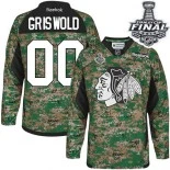 Chicago Blackhawks #00 Veterans Day Practice Clark Griswold Authentic Camo With 2015 Stanley Cup Finals Patch Jersey Sale Size 48/M|50/L|52/XL|54/XXL|56/XXXL