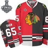 Chicago Blackhawks #65 Split Fashion Andrew Shaw Authentic Red Black With 2015 Stanley Cup Finals Patch Jersey Sale Size 48/M|50/L|52/XL|54/XXL|56/XXXL