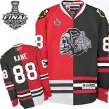 Chicago Blackhawks #88 White Skull Split Fashion Patrick Kane Premier Red Black With 2015 Stanley Cup Finals Patch Jersey Sale Size 48/M|50/L|52/XL|54/XXL|56/XXXL