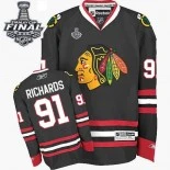 Kids Chicago Blackhawks #91 Brad Richards Premier Black With 2015 Stanley Cup Finals Patch Jersey For Sale Sizes kids S-M-L-XL