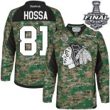 Chicago Blackhawks #81 Veterans Day Practice Youth Marian Hossa Authentic Camo With 2015 Stanley Cup Finals Patch Jersey Sale Size S/M|L/XL