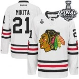 Chicago Blackhawks #21 2015 Winter Classic Stan Mikita Premier White With 2015 Stanley Cup Finals Patch Jersey Sale Size 48/M|50/L|52/XL|54/XXL|56/XXXL