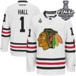 Chicago Blackhawks #1 2015 Winter Classic Glenn Hall Premier White With 2015 Stanley Cup Finals Patch Jersey Sale Size 48/M|50/L|52/XL|54/XXL|56/XXXL