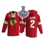 Chicago Blackhawks Old Time Hockey #2 Pullover Hoodie Duncan Keith Premier Red With 2015 Stanley Cup Finals Patch Jersey Sale Size 48/M|50/L|52/XL|54/XXL|56/XXXL