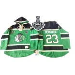 Chicago Blackhawks Old Time Hockey #23 St. Patrick's Day McNary Lace Hoodie Kris Versteeg Premier Green With 2015 Stanley Cup Finals Patch Jersey Sale Size 48/M|50/L|52/XL|54/XXL|56/XXXL
