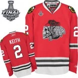 Chicago Blackhawks #2 White Skull Duncan Keith Authentic Red With 2015 Stanley Cup Finals Patch Jersey Sale Size 48/M|50/L|52/XL|54/XXL|56/XXXL