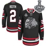 Chicago Blackhawks #2 White Skull 2014 Stadium Series Duncan Keith Premier Black With 2015 Stanley Cup Finals Patch Jersey Sale Size 48/M|50/L|52/XL|54/XXL|56/XXXL