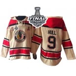 Chicago Blackhawks Old Time Hockey #9 Sawyer Hooded Sweatshirt Bobby Hull Premier Cream With 2015 Stanley Cup Finals Patch Jersey Sale Size 48/M|50/L|52/XL|54/XXL|56/XXXL