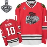 Chicago Blackhawks #10 White Skull Patrick Sharp Premier Red With 2015 Stanley Cup Finals Patch Jersey Sale Size 48/M|50/L|52/XL|54/XXL|56/XXXL