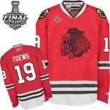 Chicago Blackhawks #19 Red Skull Jonathan Toews Premier Red With 2015 Stanley Cup Finals Patch Jersey Sale Size 48/M|50/L|52/XL|54/XXL|56/XXXL