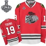 Chicago Blackhawks #19 White Skull Jonathan Toews Premier Red With 2015 Stanley Cup Finals Patch Jersey Sale Size 48/M|50/L|52/XL|54/XXL|56/XXXL