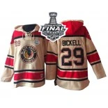 Chicago Blackhawks Old Time Hockey #29 Sawyer Hooded Sweatshirt Bryan Bickell Premier Cream With 2015 Stanley Cup Finals Patch Jersey Sale Size 48/M|50/L|52/XL|54/XXL|56/XXXL