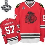 Chicago Blackhawks #57 Red Skull Trevor Van Riemsdyk Premier Red With 2015 Stanley Cup Finals Patch Jersey Sale Size 48/M|50/L|52/XL|54/XXL|56/XXXL
