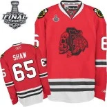 Chicago Blackhawks #65 Red Skull Andrew Shaw Authentic Red With 2015 Stanley Cup Finals Patch Jersey Sale Size 48/M|50/L|52/XL|54/XXL|56/XXXL