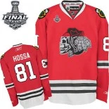 Chicago Blackhawks #81 White Skull Marian Hossa Premier Red With 2015 Stanley Cup Finals Patch Jersey Sale Size 48/M|50/L|52/XL|54/XXL|56/XXXL