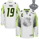 Chicago Blackhawks #19 2015 All Star Jonathan Toews Authentic White With 2015 Stanley Cup Finals Patch Jersey Sale Size 48/M|50/L|52/XL|54/XXL|56/XXXL