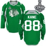 Chicago Blackhawks #88 Practice Patrick Kane Premier Green With 2015 Stanley Cup Finals Patch Jersey Sale Size 48/M|50/L|52/XL|54/XXL|56/XXXL
