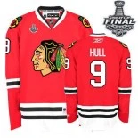 Chicago Blackhawks #9 Home Womens Bobby Hull Authentic Red With 2015 Stanley Cup Finals Patch Jersey Sale Size S|M|L|XL|XXL