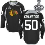 Chicago Blackhawks #50 Practice Corey Crawford Premier Black With 2015 Stanley Cup Finals Patch Jersey Sale Size 48/M|50/L|52/XL|54/XXL|56/XXXL