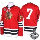Chicago Blackhawks Mitchell and Ness #7 1960-61 Throwback Chris Chelios Authentic Red With 2015 Stanley Cup Finals Patch Jersey Sale Size 48/M|50/L|52/XL|54/XXL|56/XXXL
