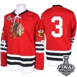 Chicago Blackhawks Mitchell and Ness #3 1960-61 Throwback Keith Magnuson Premier Red With 2015 Stanley Cup Finals Patch Jersey Sale Size 48/M|50/L|52/XL|54/XXL|56/XXXL