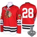 Chicago Blackhawks Mitchell and Ness #28 1960-61 Throwback Steve Larmer Premier Red With 2015 Stanley Cup Finals Patch Jersey Sale Size 48/M|50/L|52/XL|54/XXL|56/XXXL