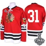 Chicago Blackhawks Mitchell and Ness #31 1960-61 Throwback Antti Raanta Authentic Red With 2015 Stanley Cup Finals Patch Jersey Sale Size 48/M|50/L|52/XL|54/XXL|56/XXXL
