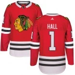 Glenn Hall Chicago Blackhawks #1 Red Home Adidas Premier Jersey