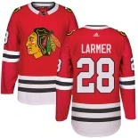 Steve Larmer Chicago Blackhawks #28 Red Home Adidas Authentic Jersey