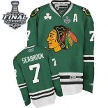 Chicago Blackhawks #7 Brent Seabrook Authentic Green With 2015 Stanley Cup Finals Patch Jersey Sale Size 48/M|50/L|52/XL|54/XXL|56/XXXL
