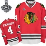 Chicago Blackhawks #4 Home Niklas Hjalmarsson Authentic Red With 2015 Stanley Cup Finals Patch Jersey Sale Size 48/M|50/L|52/XL|54/XXL|56/XXXL