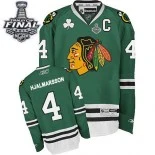 Chicago Blackhawks #4 Niklas Hjalmarsson Premier Green With 2015 Stanley Cup Finals Patch Jersey Sale Size 48/M|50/L|52/XL|54/XXL|56/XXXL