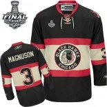 Chicago Blackhawks #3 New Third Keith Magnuson Authentic Black With 2015 Stanley Cup Finals Patch Jersey Sale Size 48/M|50/L|52/XL|54/XXL|56/XXXL