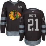 Stan Mikita Black Chicago Blackhawks #21 1917-2017 100th Anniversary Adidas Premier Jersey