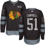 Brian Campbell Black Chicago Blackhawks #51 1917-2017 100th Anniversary Adidas Authentic Jersey
