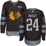 Martin Havlat Black Chicago Blackhawks #24 1917-2017 100th Anniversary Adidas Authentic Jersey