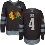 Bobby Orr Black Chicago Blackhawks #4 1917-2017 100th Anniversary Adidas Authentic Jersey