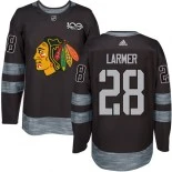 Steve Larmer Black Chicago Blackhawks #28 1917-2017 100th Anniversary Adidas Premier Jersey