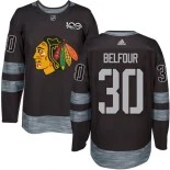 ED Belfour Black Chicago Blackhawks #30 1917-2017 100th Anniversary Adidas Premier Jersey