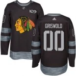 Clark Griswold Black Chicago Blackhawks #00 1917-2017 100th Anniversary Adidas Premier Jersey