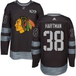 Ryan Hartman Black Chicago Blackhawks #38 1917-2017 100th Anniversary Adidas Premier Jersey