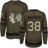 Ryan Hartman Green Chicago Blackhawks #38 Salute to Service Adidas Premier Jersey