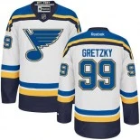 St. Louis Blues #99 Wayne Gretzky Authentic Away White Jersey - Blackhawks Player Jersey