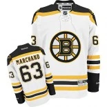 Boston Bruins #63 Brad Marchand Premier Away White Jersey - Blackhawks Player Jersey