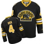 Boston Bruins #4 Bobby Orr Premier Third Black Jersey - Blackhawks Player Jersey