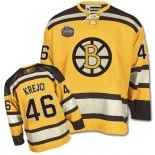 Boston Bruins #46 David Krejci Authentic Winter Classic Gold Jersey - Blackhawks Player Jersey