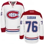 Montreal Canadiens #76 P.K Subban Premier Away White Jersey - Blackhawks Player Jersey